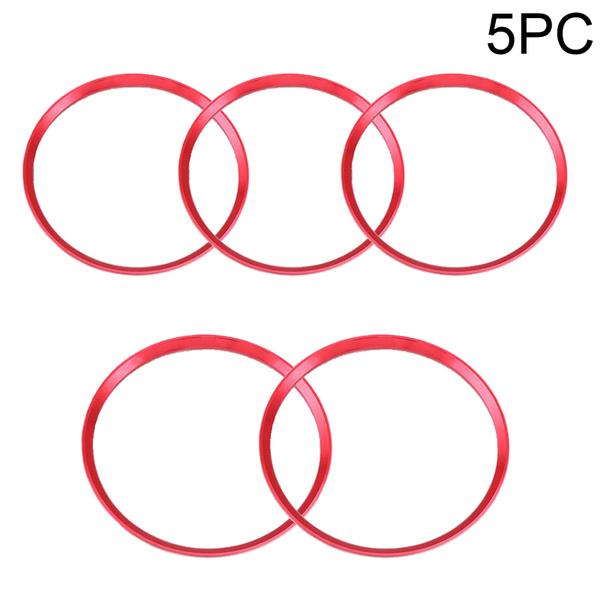 5Pc Red ForA B CLA GLA Class W176 Air Vent Outlet Ring Cover Trim