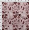 oneOone Cotton Flex Dark Rose Brown Fabric Halloween Fabric For Sewing Printed Craft Fabric By The Yard 40 Inch