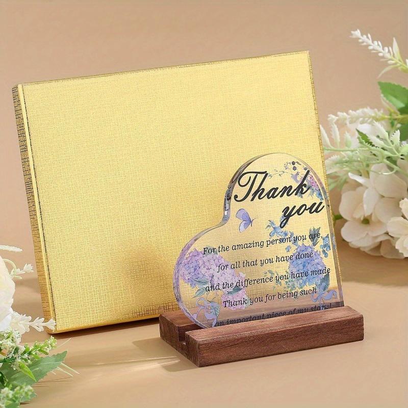 MAIBAOTA Thank You Heart Plaque - Versatile Appreciation Gift with Photography Utility