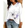 Women's Casual Long Sleeve V-neck T-shirt