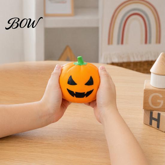 Squeeze Pumpkin Toy Halloween Cartoon Stress Ball, for Relieve Hand Exercise Ball Anxiety, Creepy Sensory Fidget Toy, Party Favors Soft