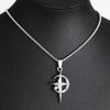 1pc European & American Fashion Halloween Crescent Moon & Star Pendant Necklace, Stainless Steel Bead Chain for Men & Women