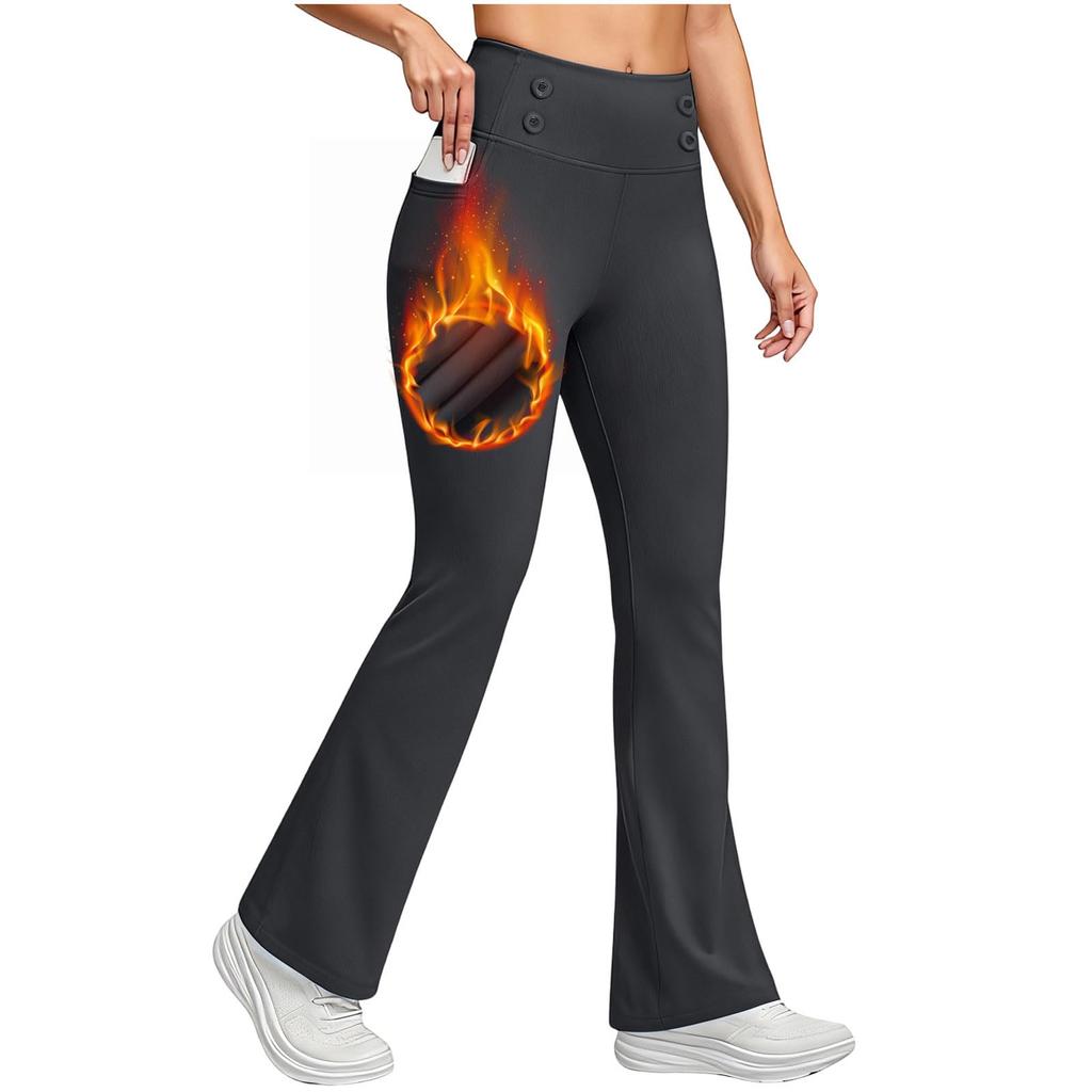 Women's Fashionable Color Warm Base Yoga High Waist Slimming And Slimming Casual Pants
