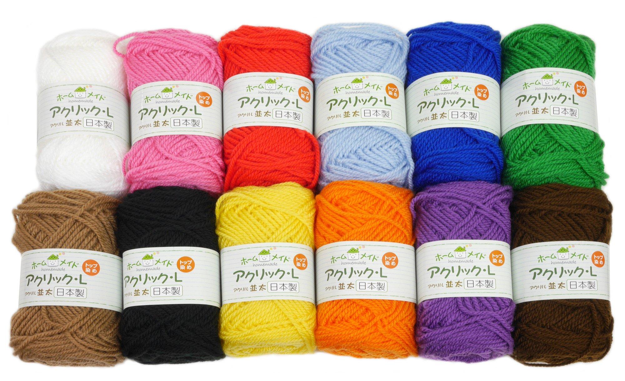 

Hamanaka Homemade Acrylic Yarn 12 40g each Set, balls,