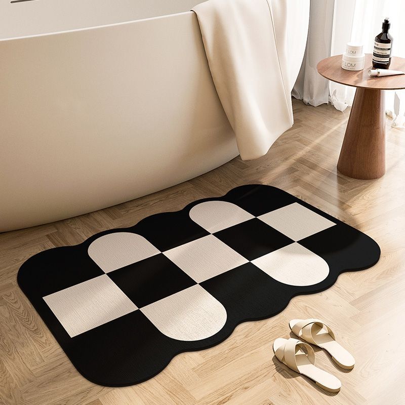 special-shaped floor mat toilet absorbent foot mat toilet door soft foot mat non-slip and dirt-resistant carpet