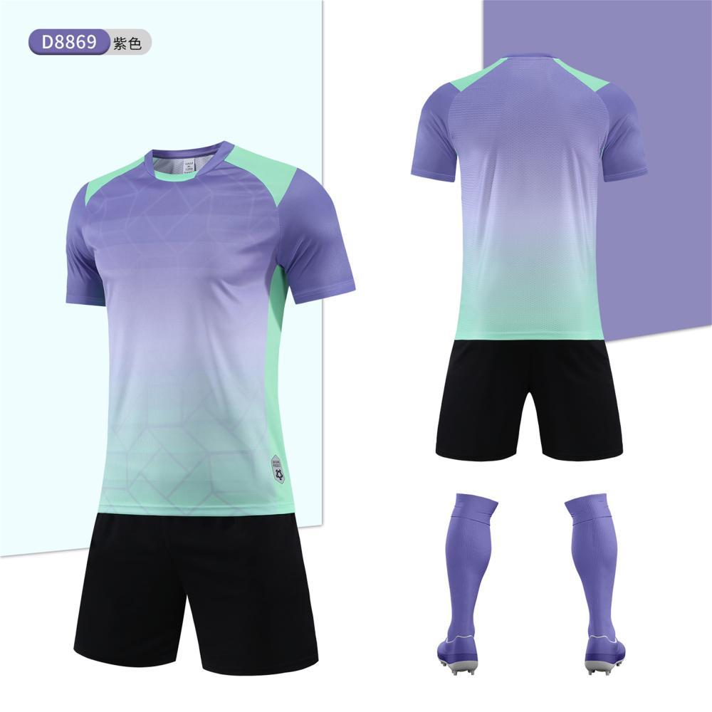 New football jersey set, slick plate competition training team uniform, adult and children's uniform, thin breathable football jersey
