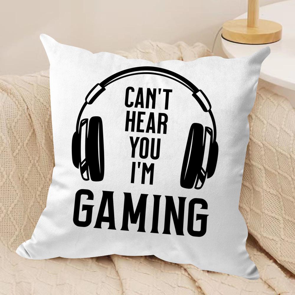 Decor TV Game Fan Style Cushion Cover Soft Plush Fabric Double-Sided Printed Sofa Cushion Cover for All Seasons Home Decor Gift