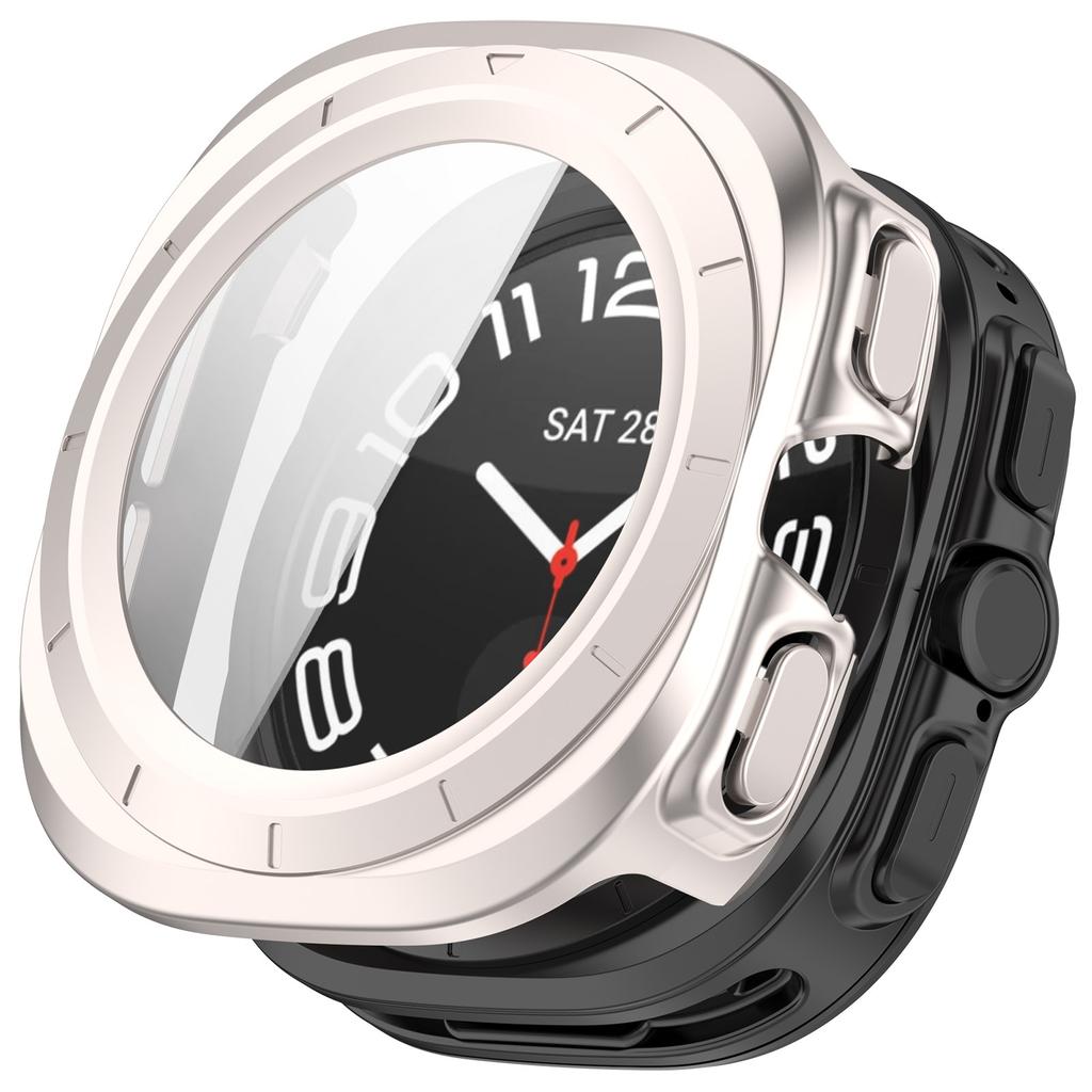 PC Full Protective Case For Samsung Galaxy Watch Ultra 47mm Screen Protector Cover Hard Shell Tempered Glass Cases Film Clear