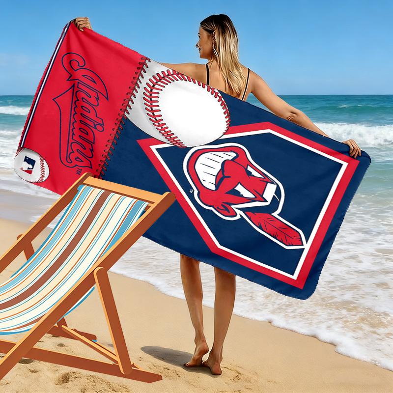 Asciugamano da Spiaggia Cleveland Indians, Asciugamano Grande Morbido ad Asciugatura Rapida per Spiaggia Campeggio Nuoto