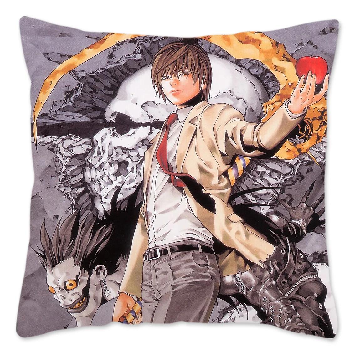 

Чехол для подушки Anime DEATH NOTE, украшение для дома, полиэстер, чехол для подушки для дивана, чехол для подушки, многоразовый, Funda Cojines 45x45 16x16in 40x40cm