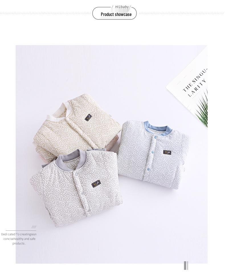 Thick, Quilted Cotton Baby Onesie for Autumn & Winter