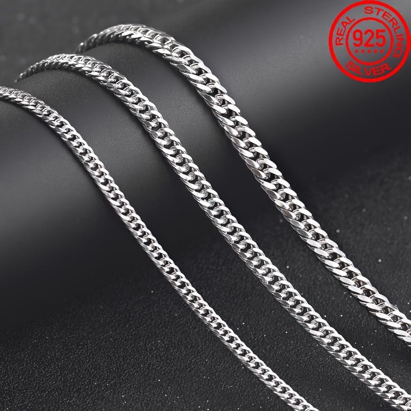 

Цепочка для хлыста, 925 серебряное ожерелье Шопена в стиле панк, трендовые аксессуары для мужчин и женщин