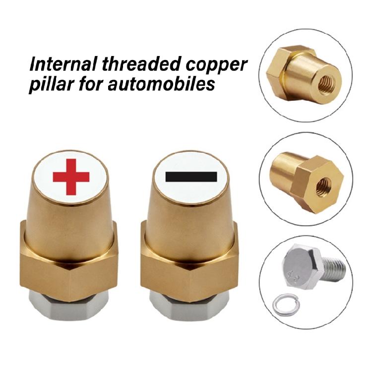 Brass Car Battery Terminal Wire Cable Clamp Top Quick Wiring Terminal Positive And Negative Poles Electrical Connector