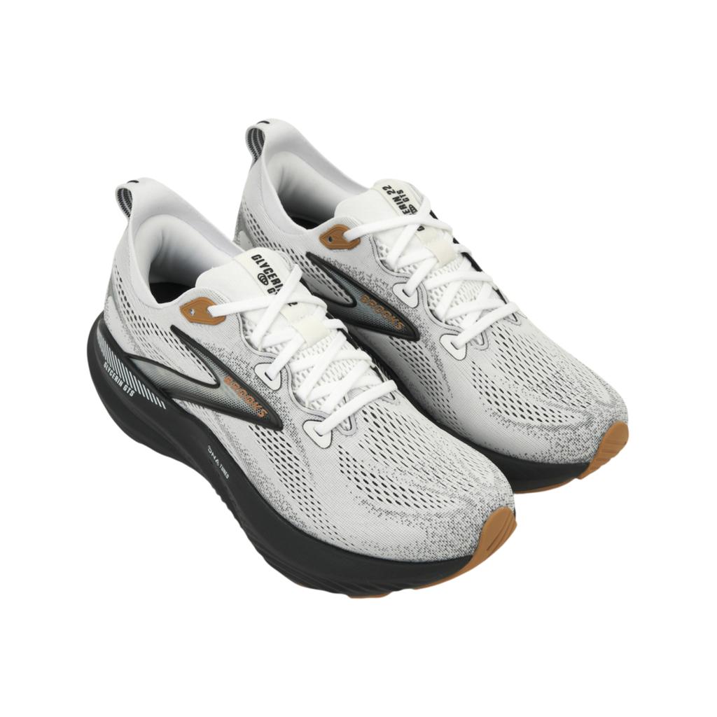 Brooks Glycerin GTS 22 Bianco Grigio Nero Scarpe da Ginnastica da Uomo 110446-1D-135
