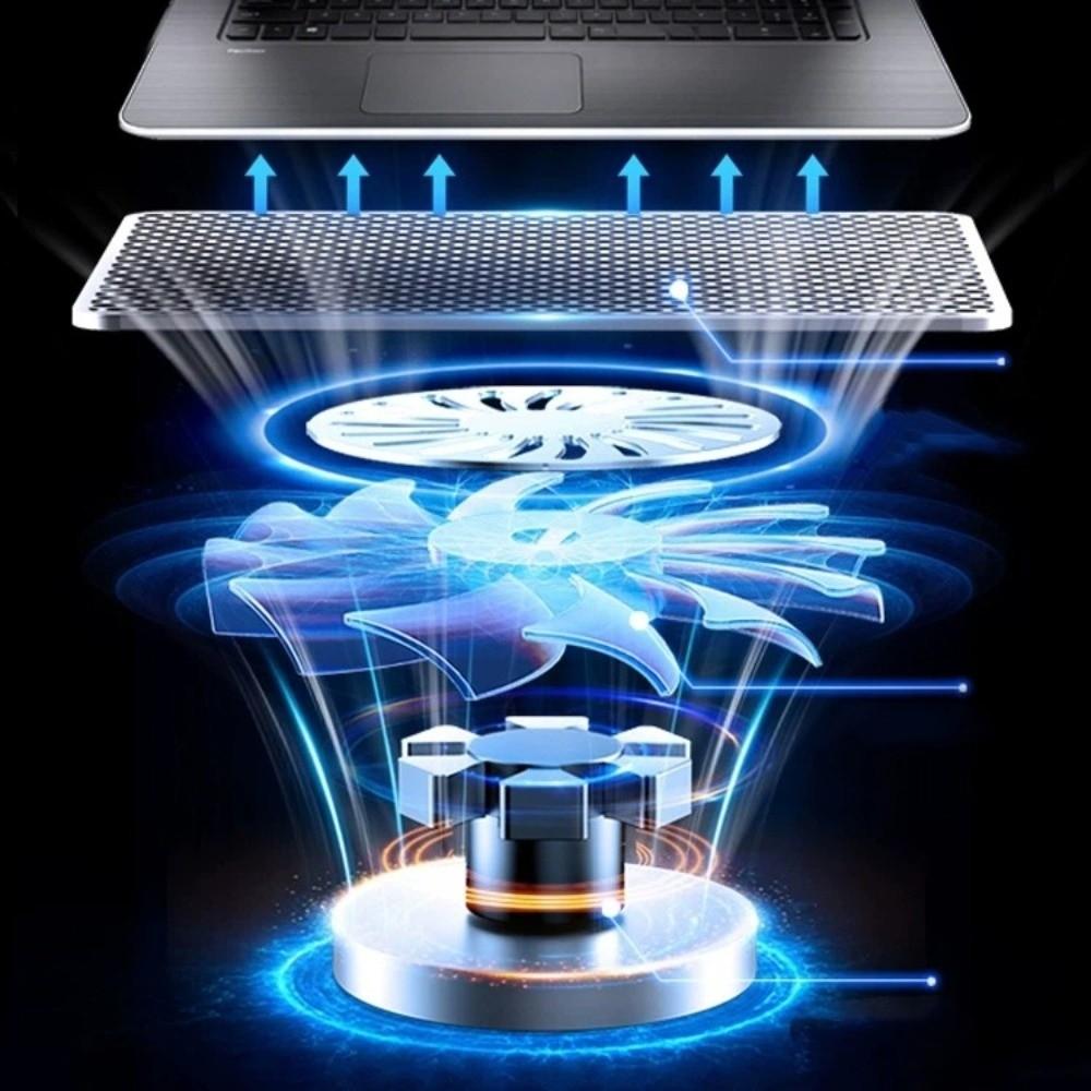 Colored Lights Notebook Riser RGB Two Fans Laptop Stand Holder Office/Home Use