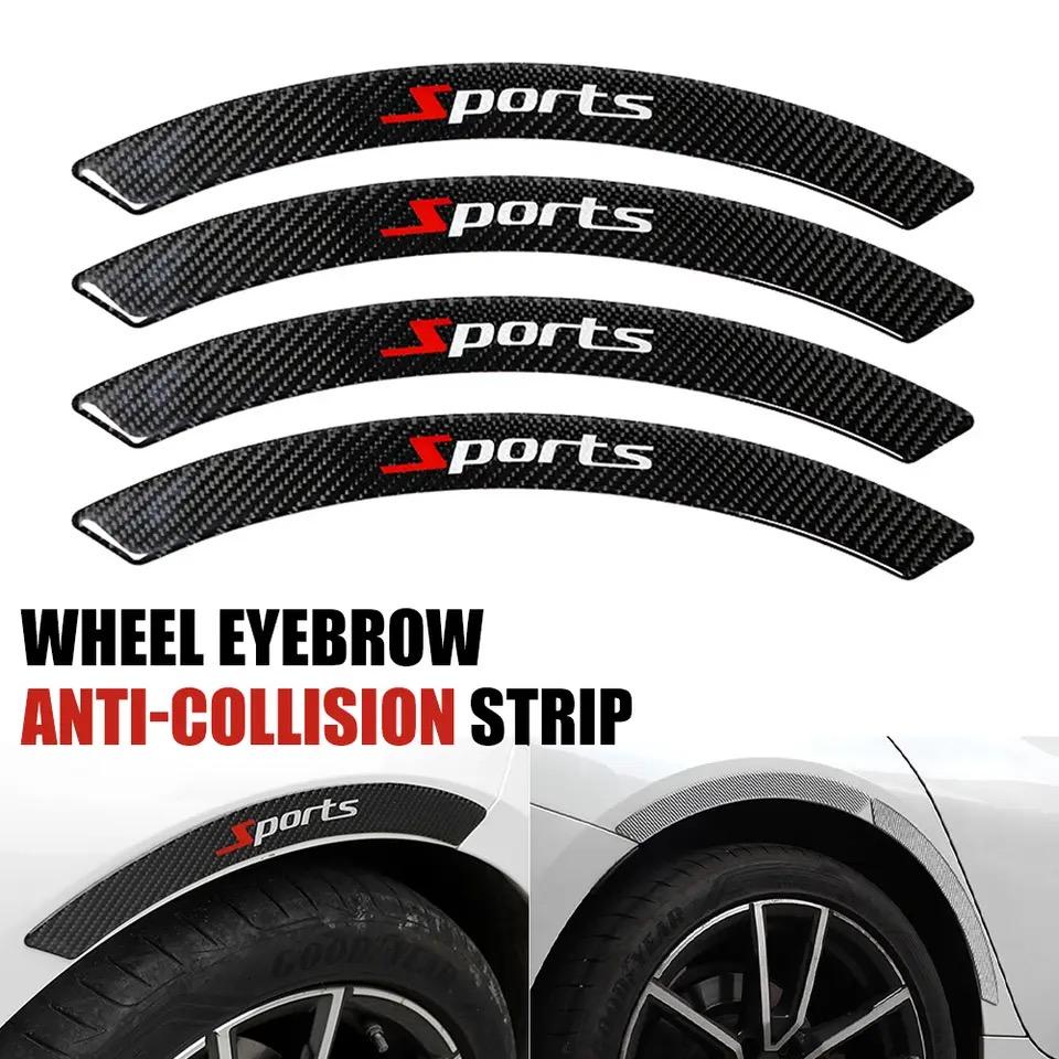 Wheel Eyebrow Anti-collision Strips Decorative Sticker General Modified Carbon Fiber Decorative Strips Anti-scratch Sticker For