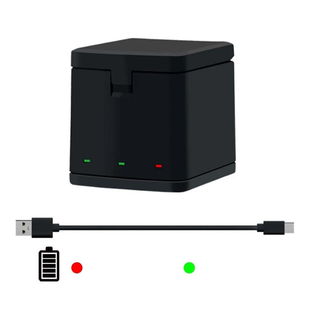 Camera Battery Charging Box Multiple Protections Fire Retardant TYPE C 3 Way Battery Charger for Hero 11 10 9