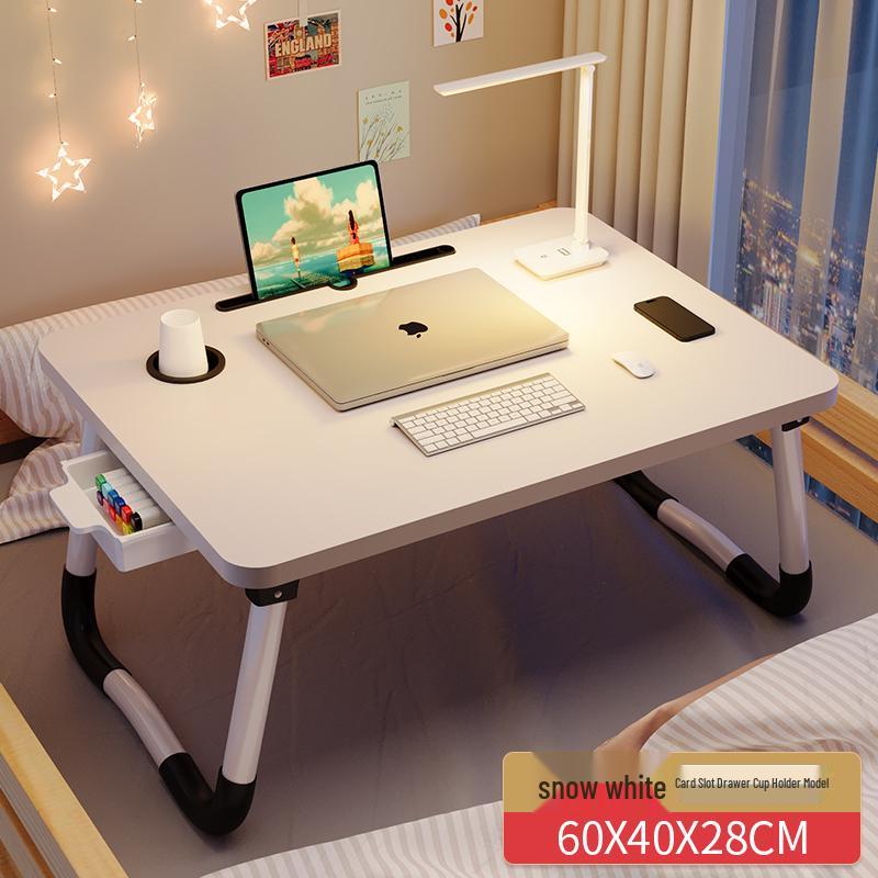 Foldable Laptop Bedside Table - Adjustable Study Desk for Bedroom or Bay Window