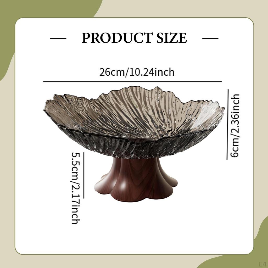 Pedestal Fruit Bowl Food Snack Storage Tray Decorative Multifunctional Holder for