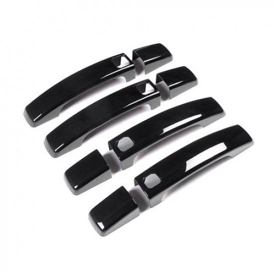 4xGlossy Black Door Handle Pull Cover For Land Rover Discovery LR4 Freelander 2