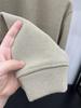Men's Premium Fleece-Lined Sweatshirt: Warm, Thick, Solid Color, Round Neck, Long-Sleeve Base Layer for Autumn & Winter.