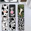 White Black Dairy Cattle Symbol Soft Phone Case for Samsung A17 A37 A57 A16 A26 A36 A56 A15 A25 A35 A55 A14 A24 A34 A54 A13 A23