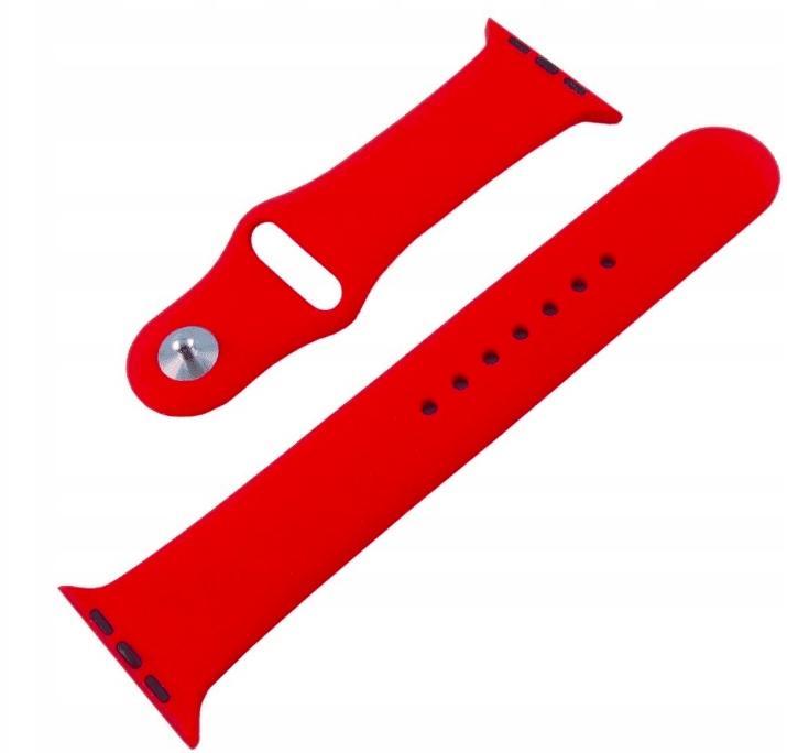 Rubber Sports Strap for Apple Watch 4 5 6 7 8 9 Se 42/44 Red