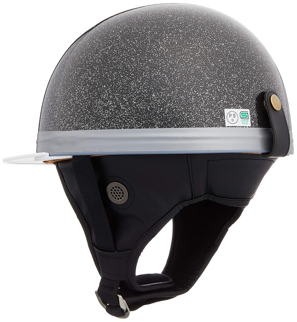 Bike Parts Center Half Helmet, Cork Type, Black Glitter, One Size Fits Most (Head Circumferences 57cm - Under 60cm), 700107