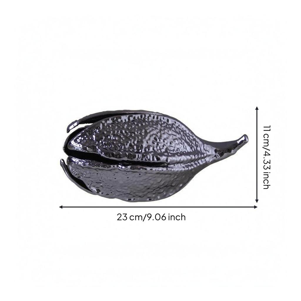 Pod Ornament Electroplated Resin Decor Hammered Texture for Display Styling