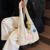 Crochet Mesh Beach Toted Bag,Bohemian Vacation Handbags Aesthetic Knit Shoulder Bag for Women Travel Bag KTB