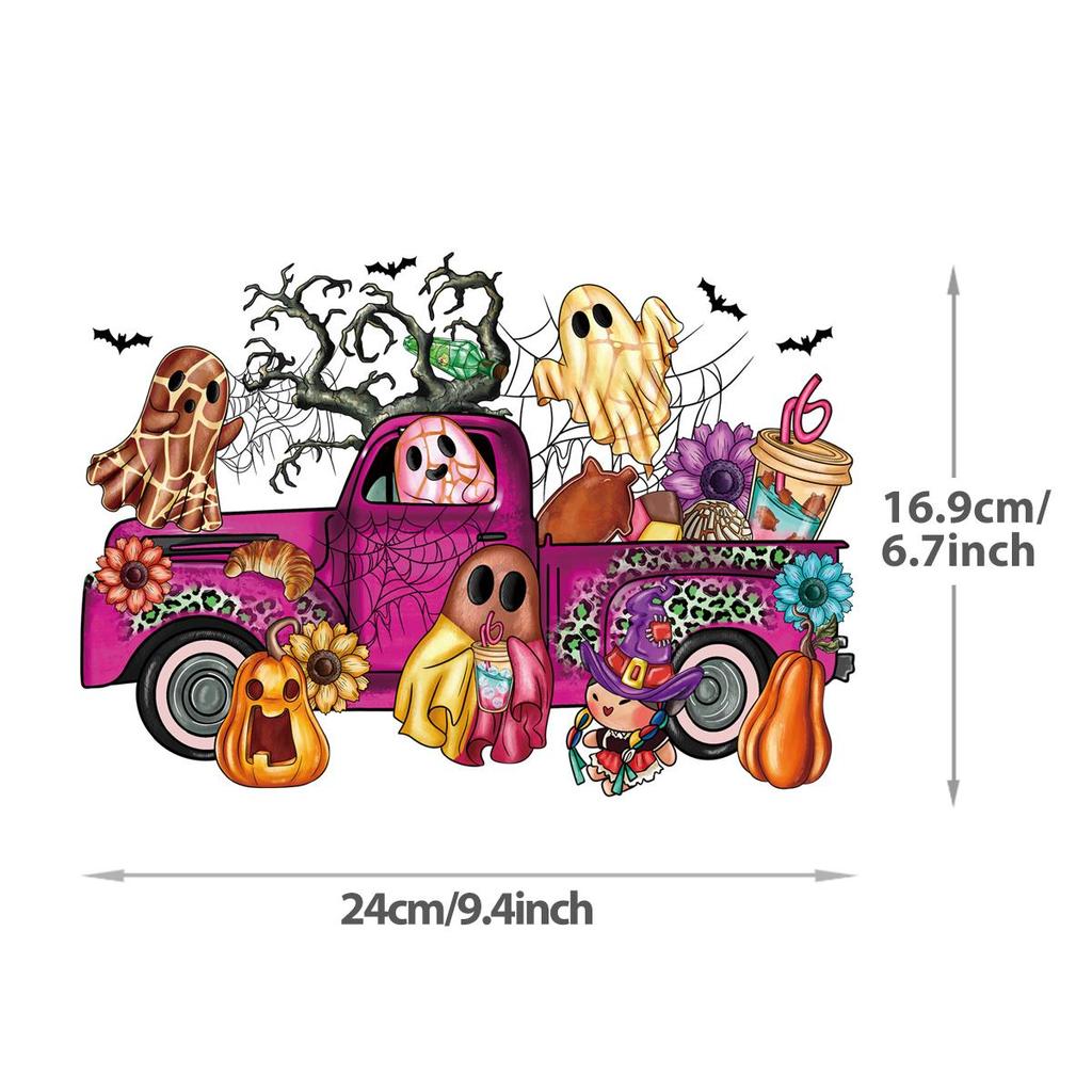 Calaveras De Calabaza De Halloween, Transferencia De Calor Para Sudaderas Con Capucha, Camisetas, Pegatinas Para Ropa, Pegatinas Térmicas Diy