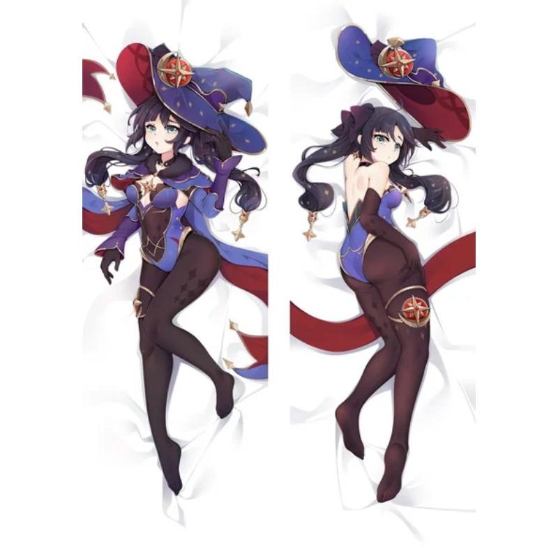 60x180cm Anime Dakimakura Game Genshin Impact Mona Cosplay Pillow Case Fullbody Hugging Pillowcase Peachskin Long Cushion Cover