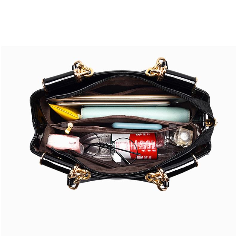 Aliwood Embroidery Női Táska Európa Divatos Luxus Kézitáskák Bőr Válltáskák Nagy kapacitású Női Crossbody táskák