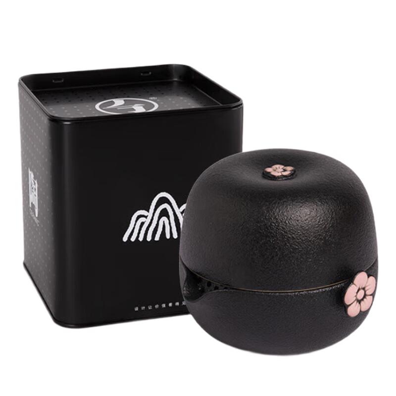 Wanqiantang Plum Blossom Guest Black Iron Glaze Quick Tea Set