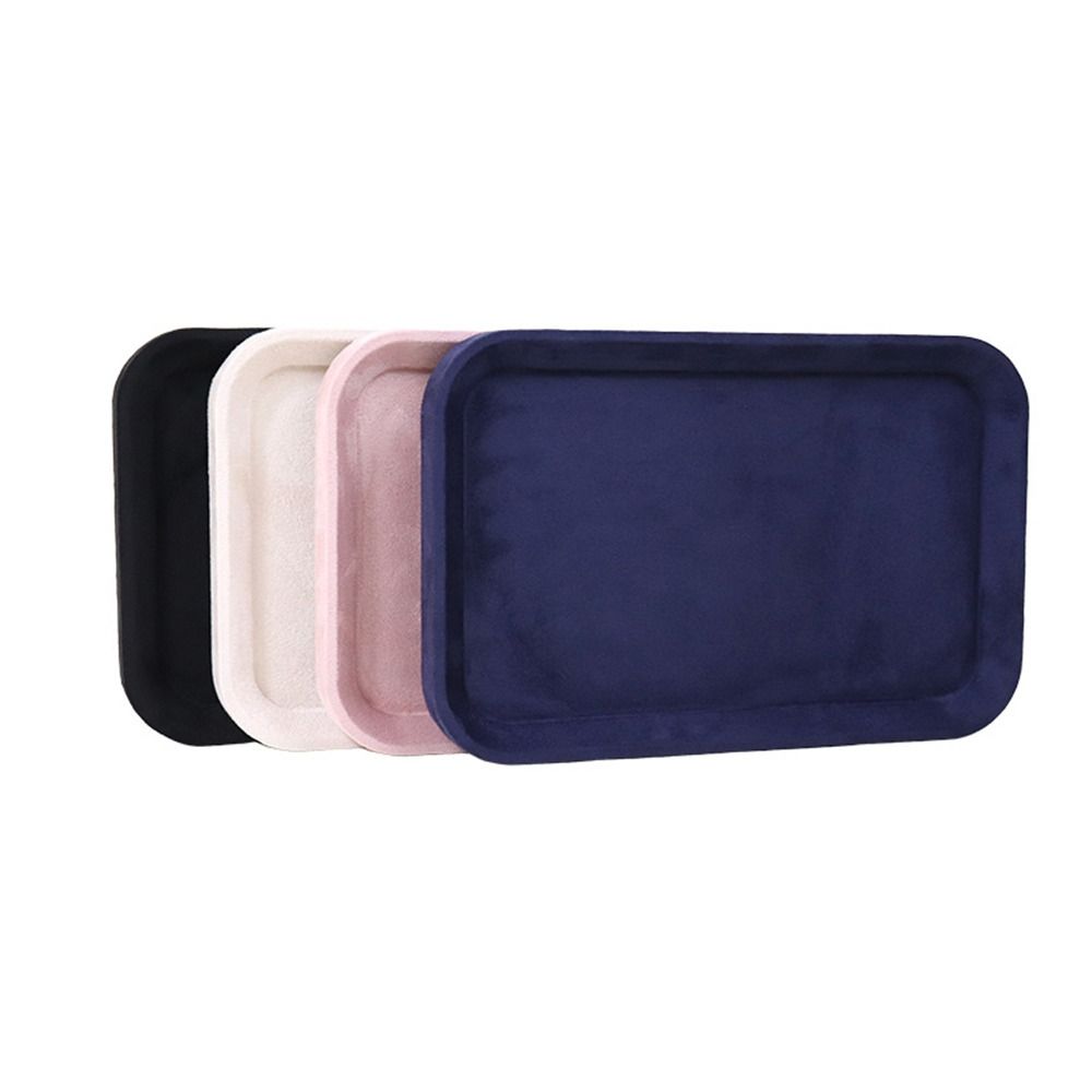 Velvet Jewelry Storage Tray Solid Color Jewelry Tray Show Stand  Accessories Display