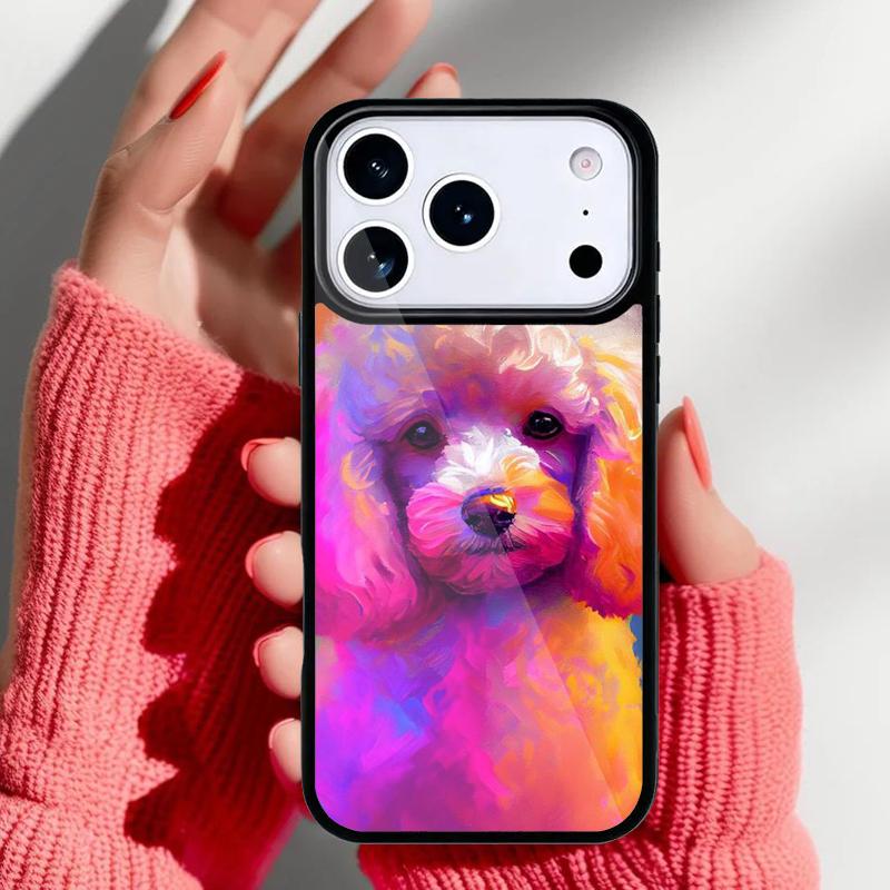 Poodle Dog Cartoon Phone Case for iPhone 17 Air 16e 15 14 13 Pro Max Back Cover for 12 11 Pro Coque