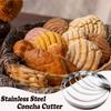 Stampo e Tagliapasta Concha Messicana in Acciaio Inossidabile da 4", Strumento per Goffratura Pane e Biscotti per Pan Dulce