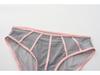 French Color Block Low-Waist Mesh Hip-Hugging Briefs for Women