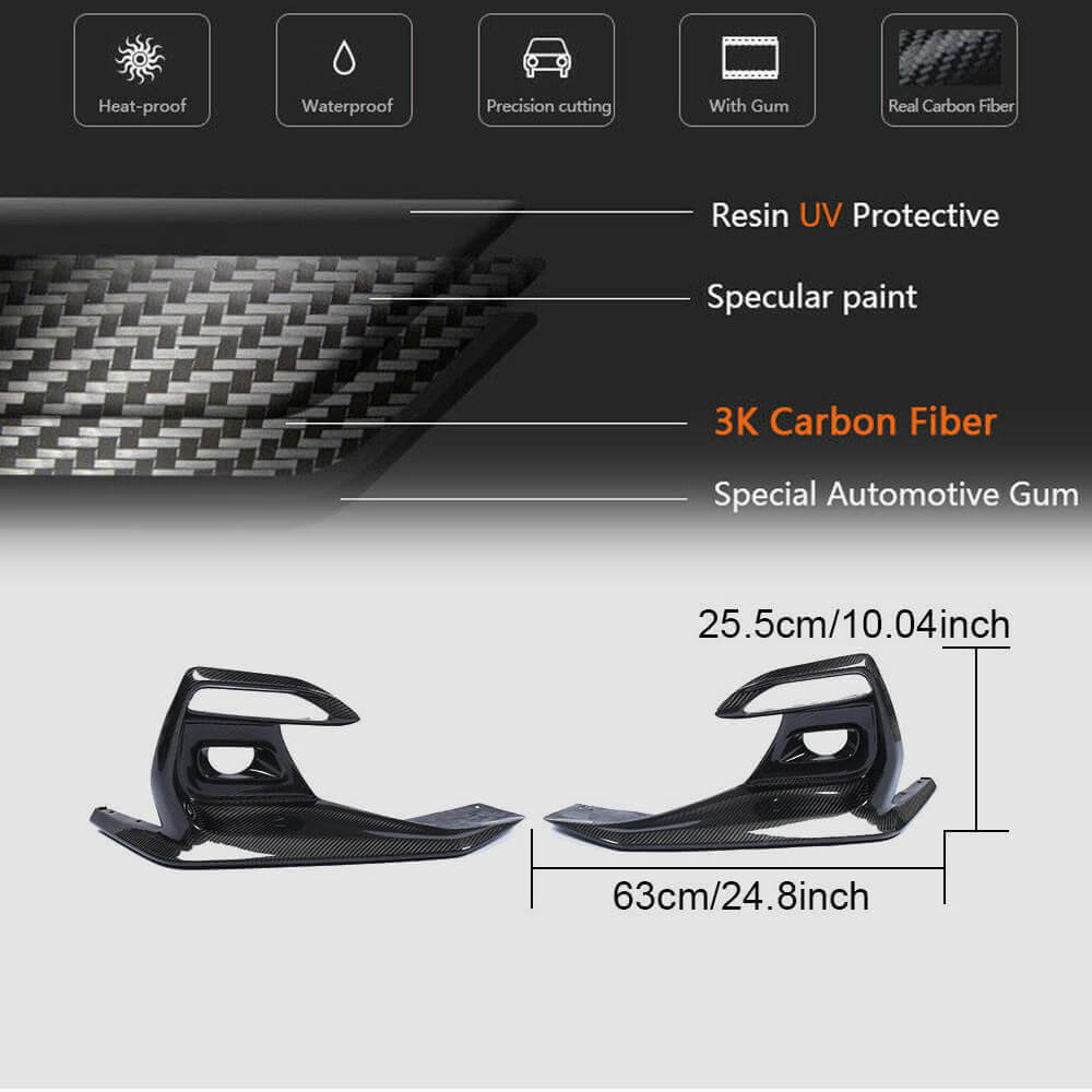 Накладки на противотуманки (для Q50 Sport 2018-2022, Карбон) для Infiniti Q50/Q60