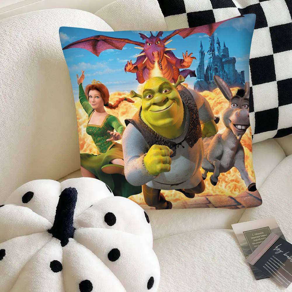 Fantasy Movie Funny SShrek Pillow Case Fashion Square Pillowcase Bedroom Sofa Room Ins Decoration Leisure