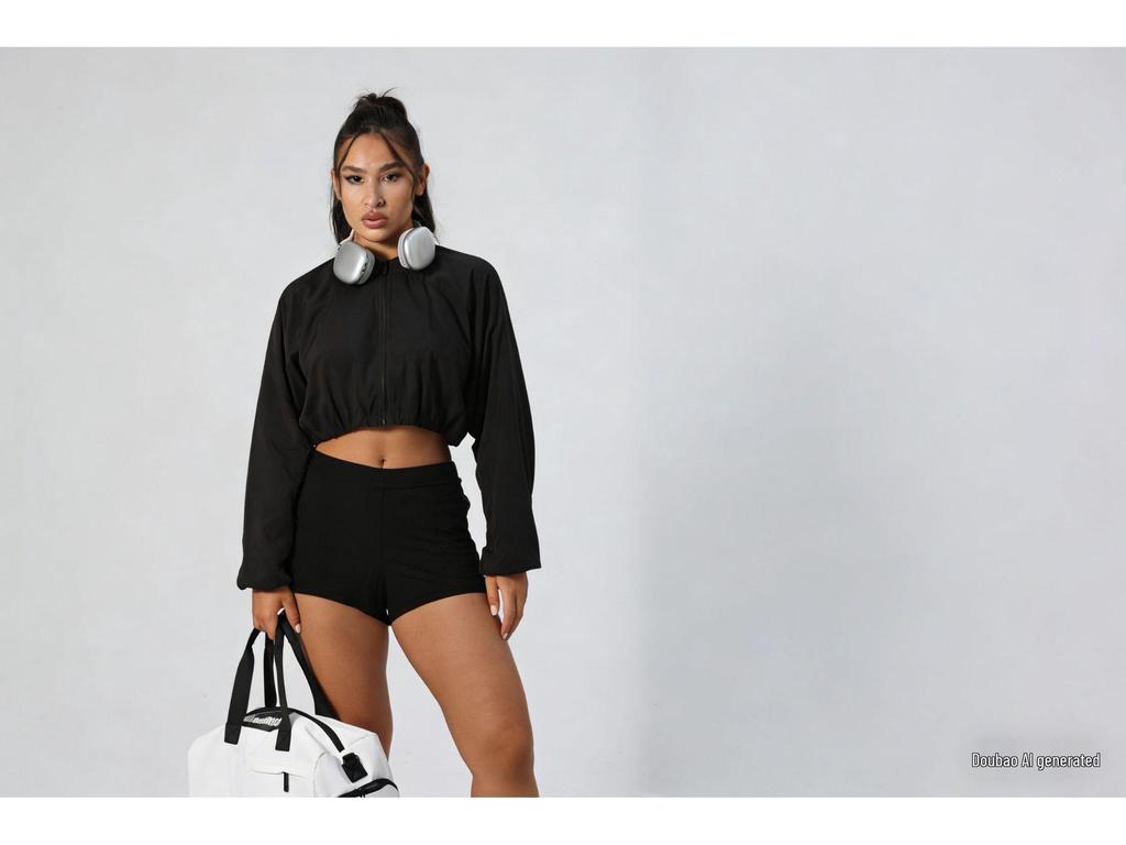 Transgraniczny Kardigan ALO z Kołnierzem Stojącym Ochrona Przeciw Słońcu Dwustronne Spodnie Sukienka Zestaw do Jogi