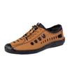 Men's Sandals Leather Surface Spring New Hollow Casual Sandals Breathable