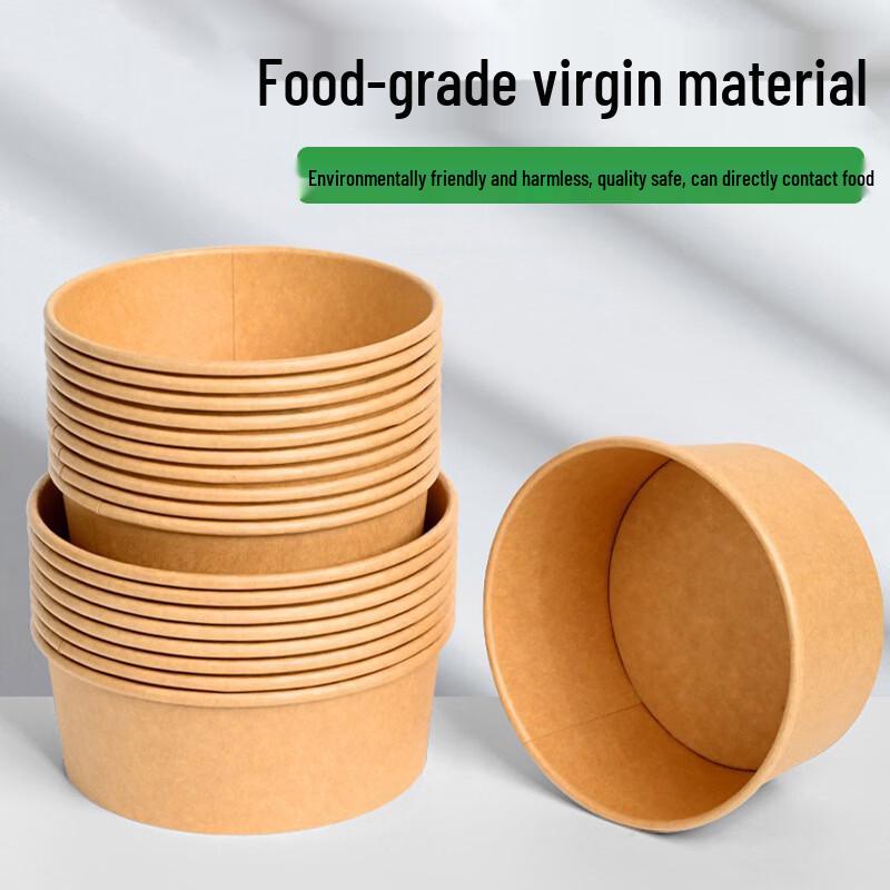 Disposable Kraft Paper Takeaway Bowls