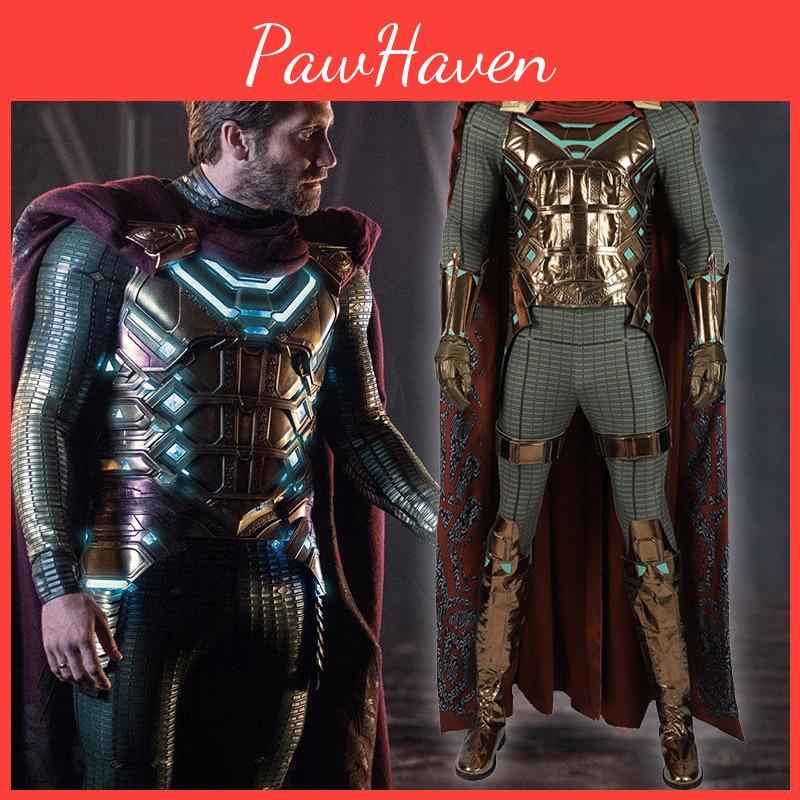 Premium Spider Man Far From Home Mysterio Cosplay Costume With Exquisite Workmanship And Breathable Fabric For Halloween Fun