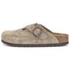 Birkenstock Boston Soft Footbed Suede Narrow Fit Taupe Unisex Sneakers Tan 0560773