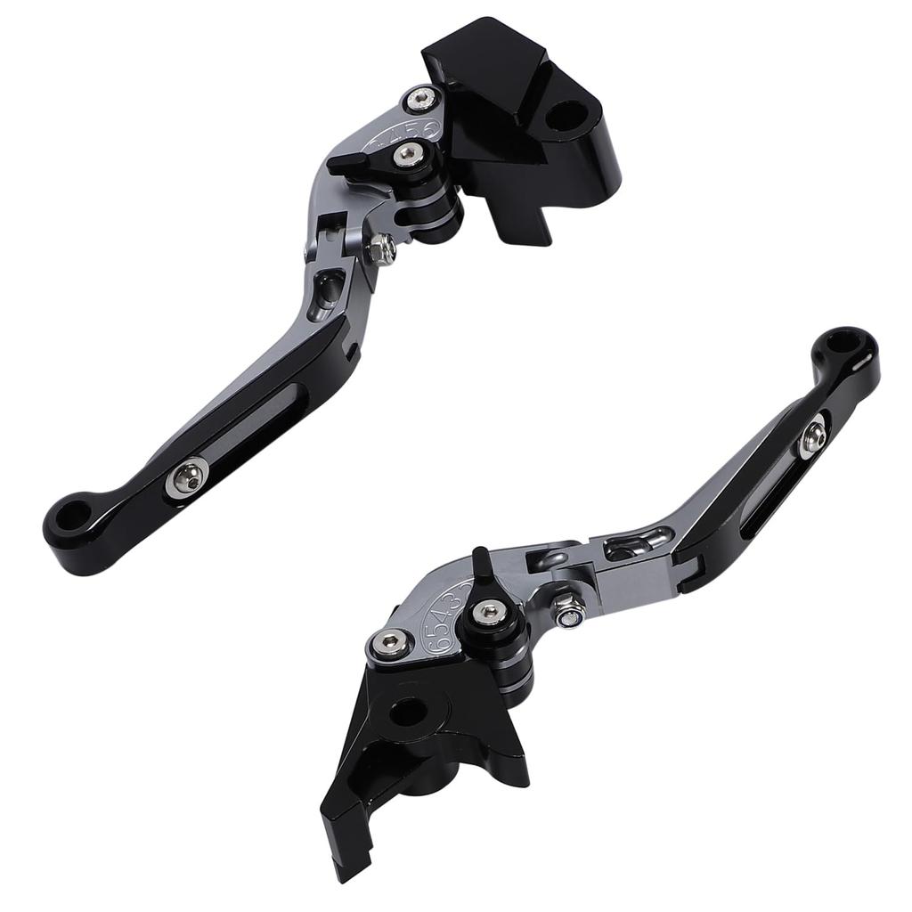 nakira Brake and Clutch Lever Set for Zephyr Balios and Estrella 650 W800, ZZR250, 400, ZRX400, II, (Gunmetal)