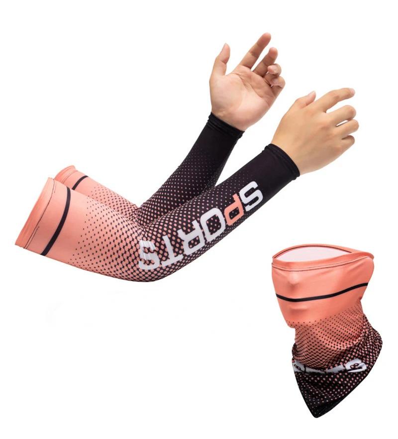 New Ice Silk Sleeve Sunscreen Cuff UV Sun Protection Arm Sleeves  Anti-Slip Men Women Long Gloves Outdoor Cool Sport Cycling