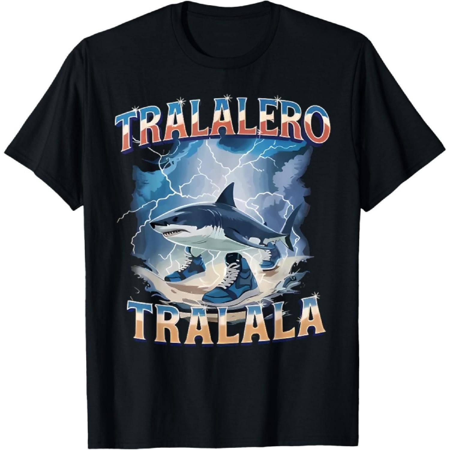 Tralalero Tralala Funny Shark Italian Brainrot Meme T-Shirt S