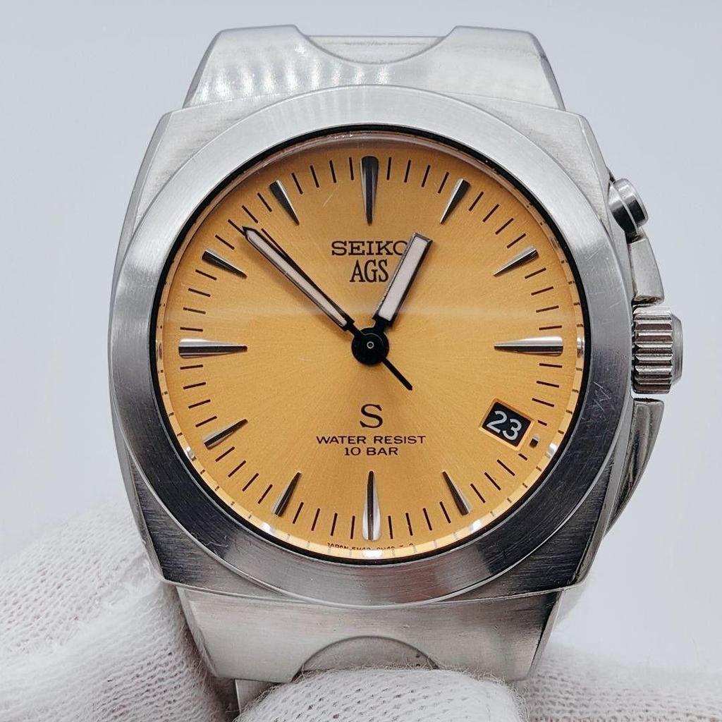 Used In Operation/with Translation SEIKO SUS AGS 5M42-0E50 Men's Watch Seiko SUS
