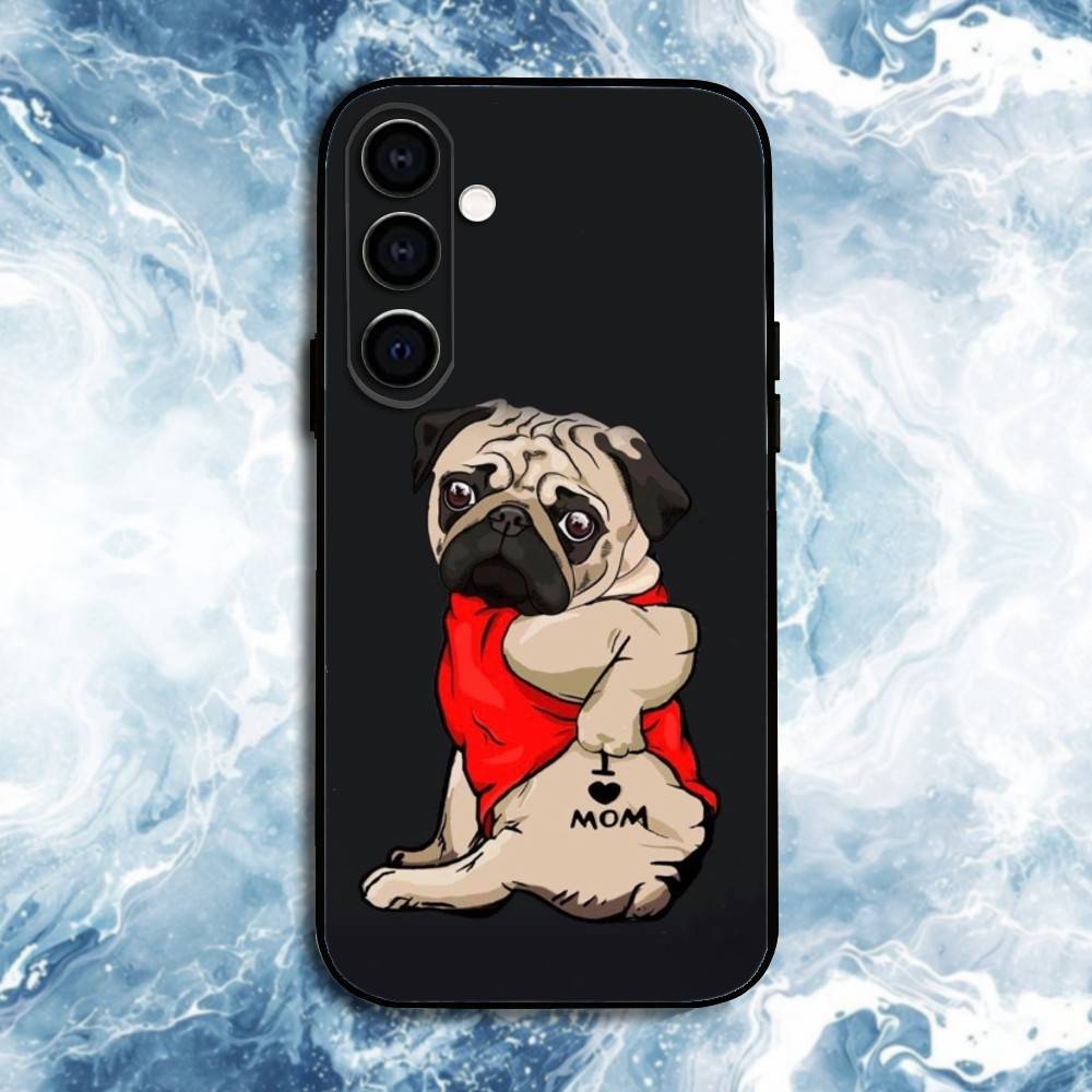 

Pug Dog French Bulldog Phone Case For Samsung Galaxy A73,A72,A71,A70,A53,A52,A51,Others Soft Black Shell Samsung a31